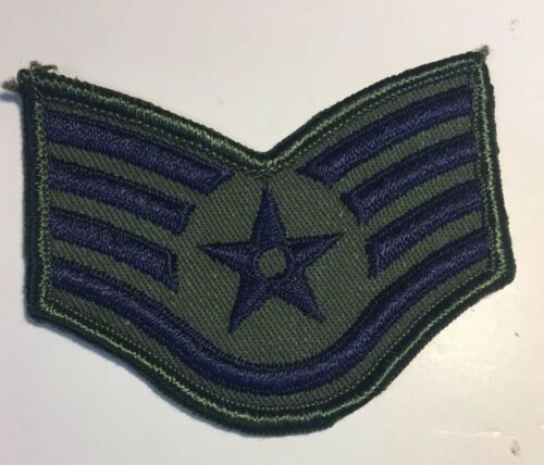 Pair of US Air Force Staff Sergeant Rank Subdued Chevron Patches USAF 3 ...