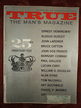 TRUE Magazine February 1961 Ernest Hemingway Aldous Huxley John Dos Passos - £11.02 GBP