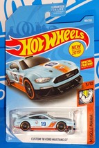 Hot Wheels New For 2019 Muscle Mania #180 Custom &#39;18 Ford Mustang GT Blu... - $6.00