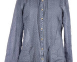 Maurices Cotton Sz Medium Blue Dot Star Chambray Shirt Long Sleeve Butto... - $20.56
