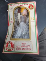 Vintage Porcelain Angel Tree Topper Lightup Christmas XMas Decor Taiwan - $14.01