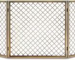 Home &amp; Hearth Hartwick Tri Panel Fireplace Screen, Antique Brass - $940.99