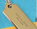 new large 2.25 in Coach Signature Hearts Key Ring Keychain - Gold (91478) - $22.49