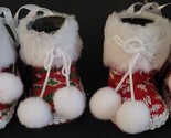Christmas Ornaments Knit Snow Booties 1 Pr/Pk SELECT: Green or White Acc... - $3.49