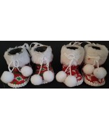 Christmas Ornaments Knit Snow Booties 1 Pr/Pk SELECT: Green or White Acc... - £2.80 GBP