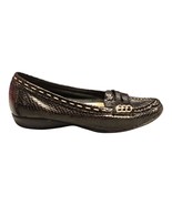 Etienne Aigner Ester Loafers Shoes Womens 9M Black Vegan Textured Slip O... - $40.07 CAD