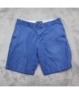 Tommy Hilfiger Shorts Mens 34 Blue High Waist Flat Front Chino Bottoms - £17.90 GBP