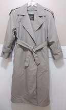 LONDON FOG Womens Trench Coat 6 Petite Double Breasted Removable Lining ... - £60.49 GBP