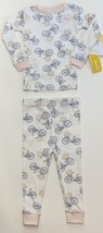 NEW Burt&#39;s Bees Toddler Snug Fit Pajama 2Pc Set Bike &amp; Flowers 18M 24M or 2T - £10.19 GBP