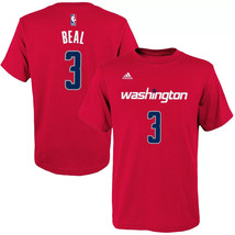 Adidas Youth Red Washington Wizards Bradley Beal#3 Name &amp; Number Shirt,Red,Small - £11.66 GBP