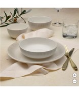 Mikasa Dinnerware Set Gray Grey Logan 32-Piece Serves 8 Stoneware Ombre ... - $189.99