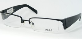 Exte Ex 222 01 Shiny Black Eyeglasses Metal Frame EX22201 53-17-130mm Italy - $69.30