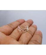 Open Heart Toe Ring 925 Sterling Silver Womens Adjustable Heart Ring US ... - €7,80 EUR