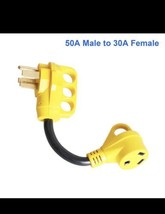 50A Male to 30A Female RV Power Cord Adapter Electrical Converter Cord - £6.99 GBP