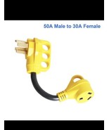 50A Male to 30A Female RV Power Cord Adapter Electrical Converter Cord - £7.00 GBP