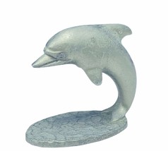 Pewter figurine vtg miniature dolphin porpoise nautical marine animals fish mcm - £13.25 GBP