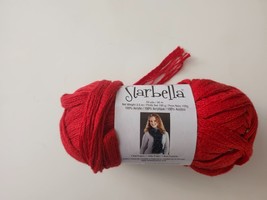 Starbella Premier Yarns Red 100% Acrylic Extra Wide Ribbon Yarn For Scar... - $104.73 MXN