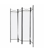 Costway 4 Panel Room Divider Privacy Screen Home Office Fabric Metal Fra... - £74.69 GBP
