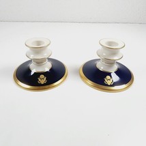 Pair Pickard Porcelain Presidential Great Seal Usa Candle Holders Federal Eagle - £93.41 GBP