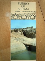 Pueblo Of Acoma Sky City  New Mexico 1991 Brochure - $3.99