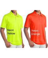 Mens NEON Polo Sport Shirt Moisture Wicking Golf XS S M L XL 2XL 3XL 4XL... - £9.91 GBP+