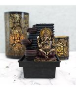 Hindu Vastu Supreme Elephant God Ganesha Desktop 3 Step Water Fountain S... - $909.70 MXN