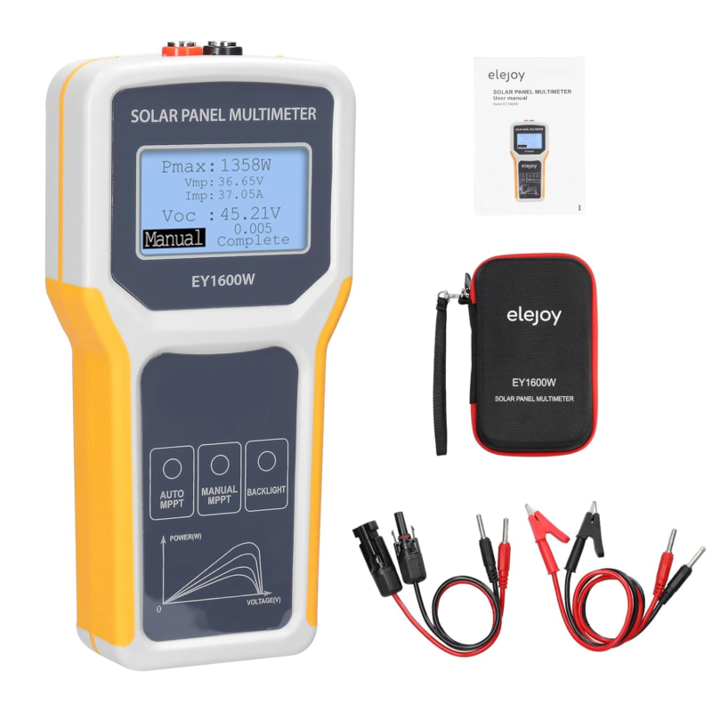 Solar DC/AC Power Meter Solar Panel Tester 1600W Photovoltaic Panel Mult... - $145.21