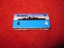 1988 The Hunt for Red October Board Game Piece: Brodsrd Blue Ship Tab- NATO - $1.00