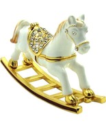 Objet d&#39;Art Fine Collectible &quot;Angelique” Rocking Horse # 430 Trinket Pil... - $19.79