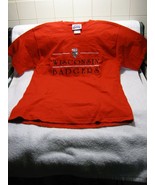 UNIVERSITY OF WISCONSIN BADGERS Embroidered T-Shirt-College Sports-Footb... - £13.35 GBP