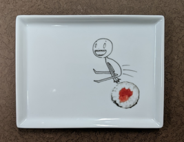Crate &amp; Barrel Oliver Appetizer Plate, Sushi/Leap Frog, 5&#39;&#39;x6.5&#39;&#39;, 2012 - $14.84