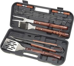 CGS-W13 Wooden Handle Tool Set fit range of grills or barbecues Black (1... - £29.39 GBP