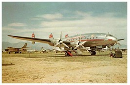 TWA Trans World Airlines L 049 Constellation Airplane Postcard - £4.64 GBP