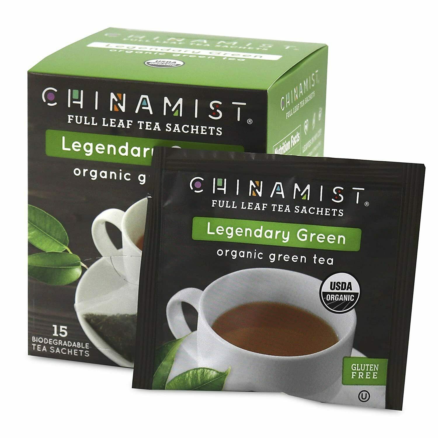 China Mist Legendary Green Organic Green Tea, 6/15 count boxes - £39.96 GBP