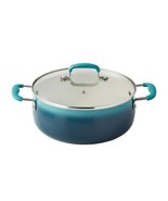 Pioneer Woman ~ TEAL OMBRE ~ Nonstick ~ 5 Quart ~ Dutch Oven Pot with Lid - €51,69 EUR