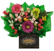 Thank You Scroll Hard Candy Bouquet gift box - Great as a Thank You gift or for  - £35.96 GBP