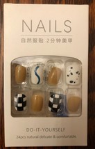 24Pcs False Nails Wearable Fake Nails Full Cover Acrylic Nail Tips Press On Nail - £3.75 GBP+