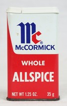 VINTAGE Antique McCormick Whole Allspice 1.25 oz Tin - $19.79