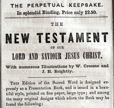 Leary And Getz Bible New Testament Advertisement 1841 Victorian Woodcut DWZ3B - $39.99