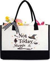 Magic Wizard Canvas Tote Bag Funny Today Reusable Cloth Cotton Bags Gifts for Gi - £31.82 GBP