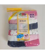 Fruit Of The Loom Girls 14 pk Tag Free Pink Design Cotton Briefs Size 12 - $15.34