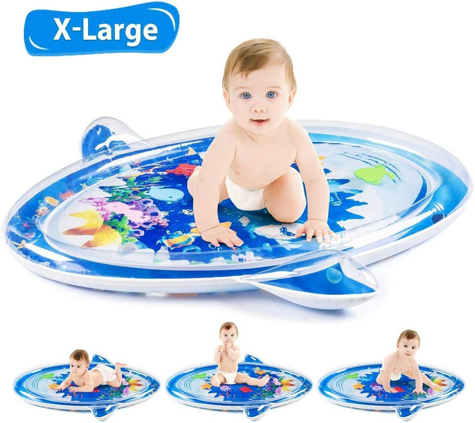 Primary image for Baby Water Mat, Infant Toys Unique Shark Shape Infant Baby Toys  (XL 36''33.5'')