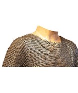 8 mm Chainmail Hauberk XL Medieval Chainmail Shirt Flat Riveted with Fla... - $6,847.77 MXN