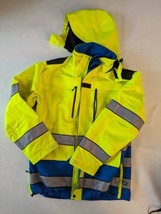 511 Tactical Hi Vis Parka Jacket Blue Neon Reflective Workwear L DTG 489... - £147.39 GBP