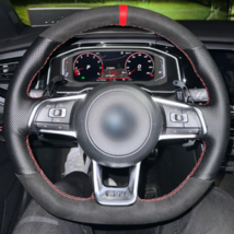 Wcarfun Customize Black Suede Car Steering Wheel Cover for Volkswagen Vw... - $37.99+