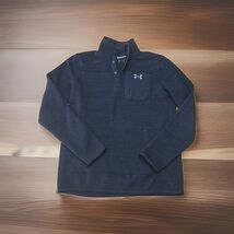 Under Armour Cold Gear Fleece Mens Size Medium Black Pullover Sweatshirt N2 - $32.67