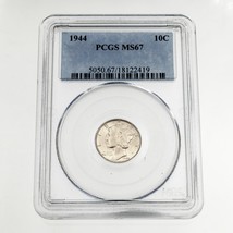 1944 10C Mercury Dime Classé Par PCGS Comme MS-67 - £98.43 GBP