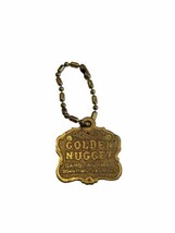 Golden Nugget Gambling Hall Las Vegas Key Chain Gold Tone - $9.00