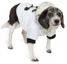Aspen Winter-White Insulated Fashion Designer Pet Dog Coat Jacket Parka w/ Hood - £24.98 GBP