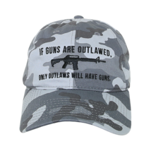 If Guns are Outlawed AR-15 Rifle Patriotic Relaxed Fit Winter Camo Tactical Hat - £15.14 GBP